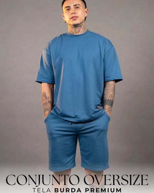 CONJUNTO CAMISETA OVERSIZE + PANTALONETA