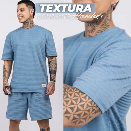 CONJUNTO OVERSIZED/BERMUDA TEXTURA