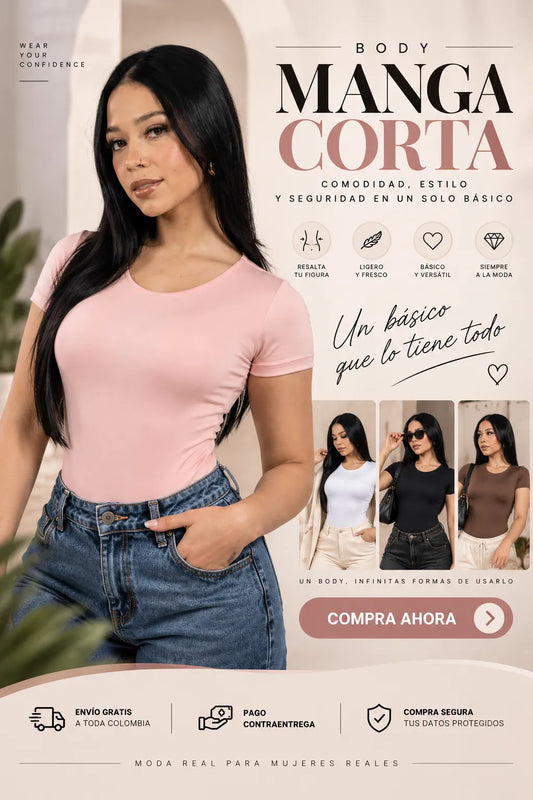 BODY MANGA CORTA